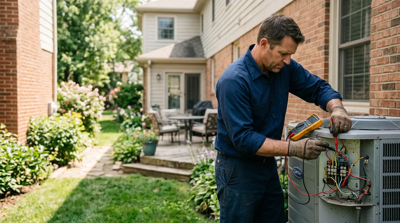 HVAC technician working near Freedom, NY